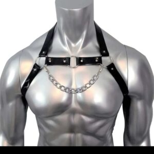 Unisex Gothic Chest Harness-Leather And Chain Punk Belt